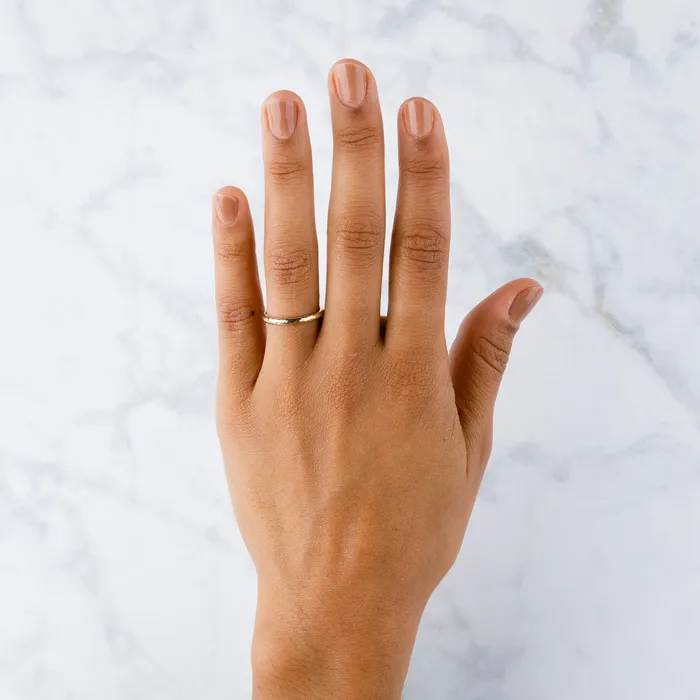 Corey Egan Rings Blue Ridge Half Round Hammered Band