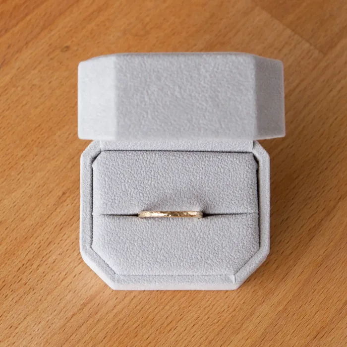 Corey Egan Rings Blue Ridge Half Round Hammered Band
