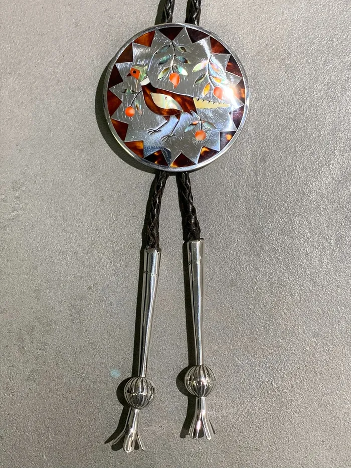 DENNIS EDAAKIE Rings DENNIS EDAAKIE ZUNI INLAY STERLING SILVER BOLO