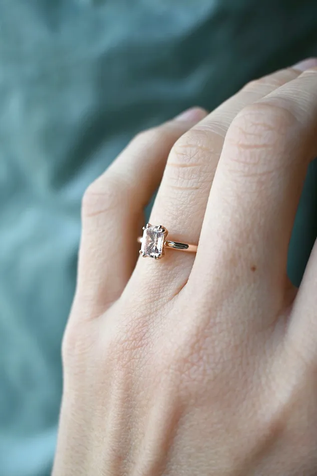 Rings Morganite Rose Gold Ring Melissa Joy Manning