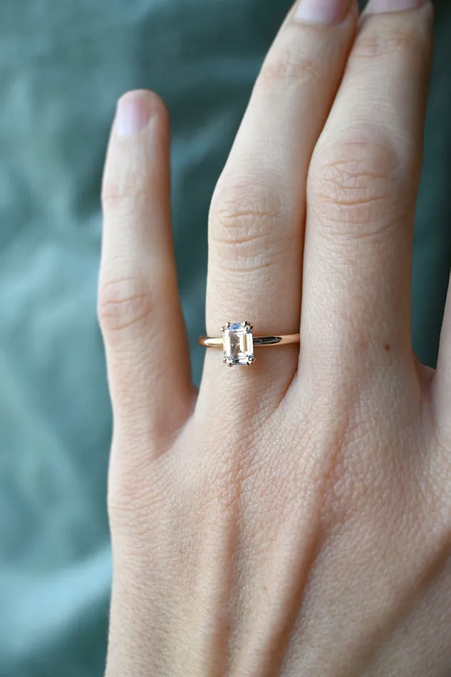Rings Morganite Rose Gold Ring Melissa Joy Manning