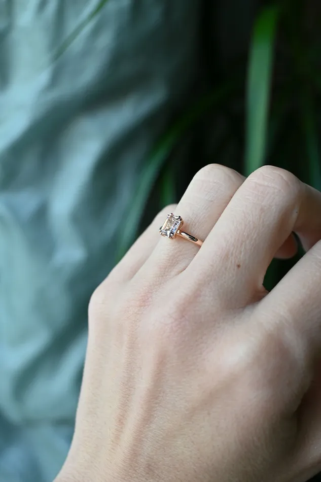 Rings Morganite Rose Gold Ring Melissa Joy Manning