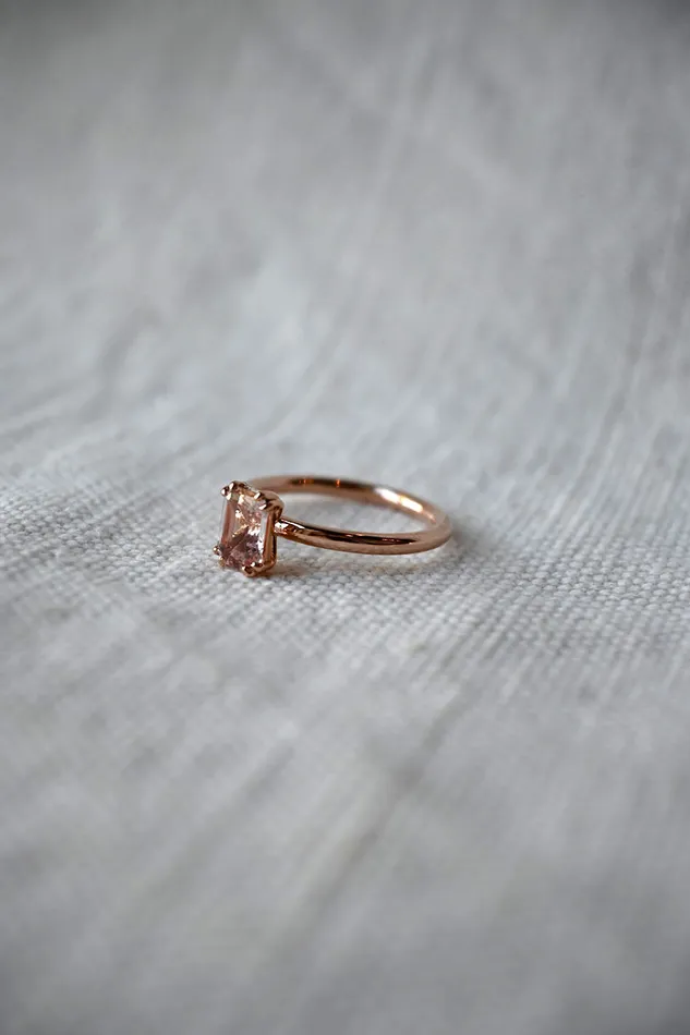 Rings Morganite Rose Gold Ring Melissa Joy Manning