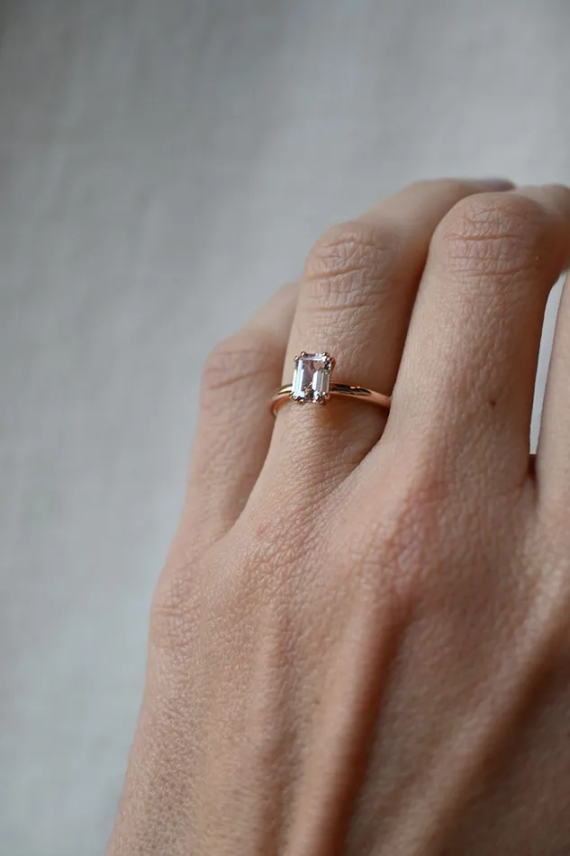 Rings Morganite Rose Gold Ring Melissa Joy Manning