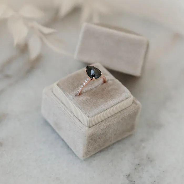 Rings The Celeste 18k White Size 7 Stone PS129 Sand Dune Ring Box Custom Engraving 0 VENVS Rings The Celeste 18k White Size 7 Stone PS129 Sand Dune Ring Box Custom Engraving 0 VENVS