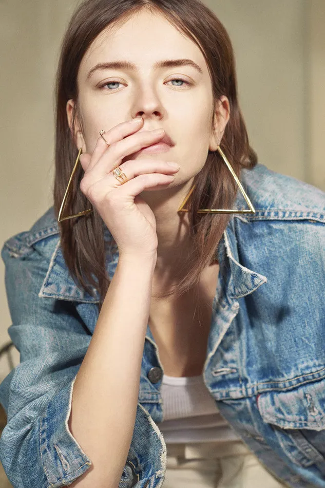 Bing Bang Rings Stacked Baguette RingRose Gold