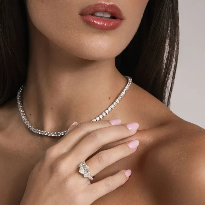Christopher Designs Rings Christopher Designs Three Stone Engagement Ring