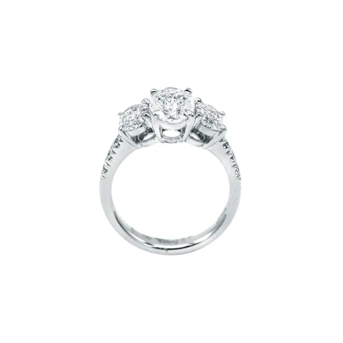 Christopher Designs Rings Christopher Designs Three Stone Engagement Ring