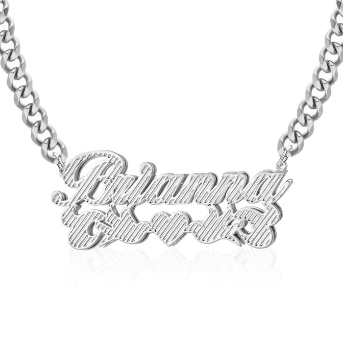 Dove 3D Plated Name Necklace YNYS Necklaces
