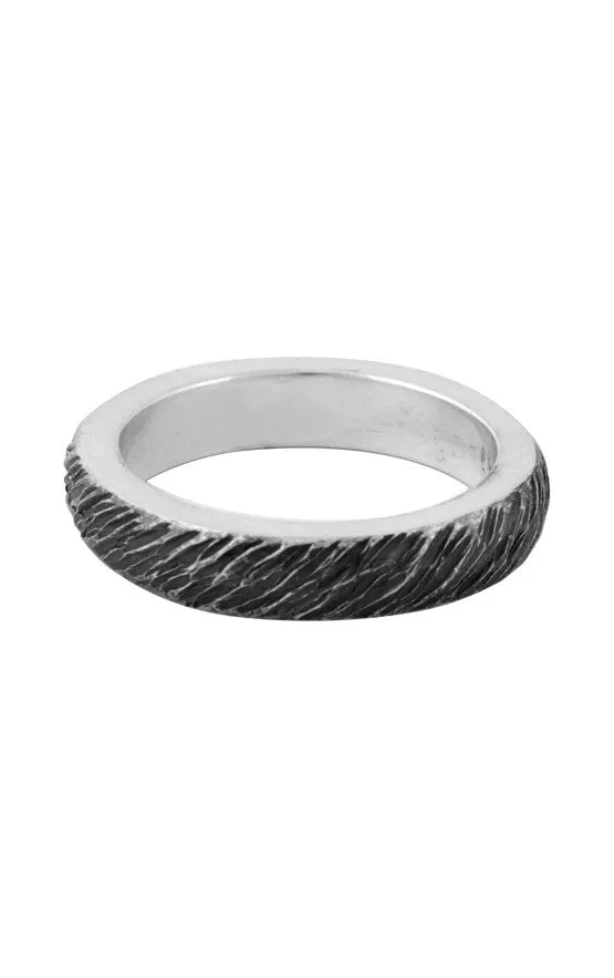 King Baby Slashed Texture Stackable Ring Rings
