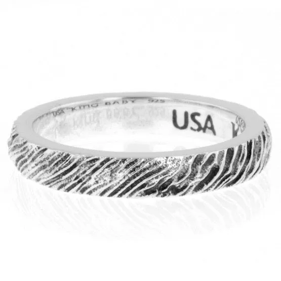 King Baby Slashed Texture Stackable Ring Rings King Baby Slashed Texture Stackable Ring Rings