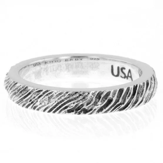 King Baby Slashed Texture Stackable Ring Rings King Baby Slashed Texture Stackable Ring Rings