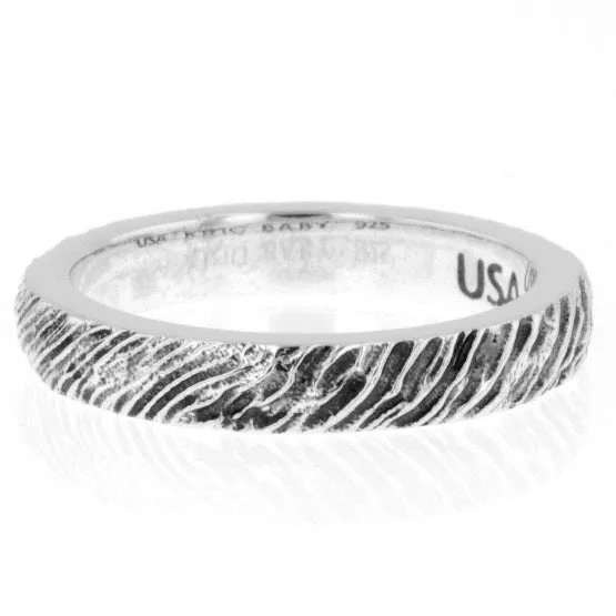 King Baby Slashed Texture Stackable Ring Rings King Baby Slashed Texture Stackable Ring Rings