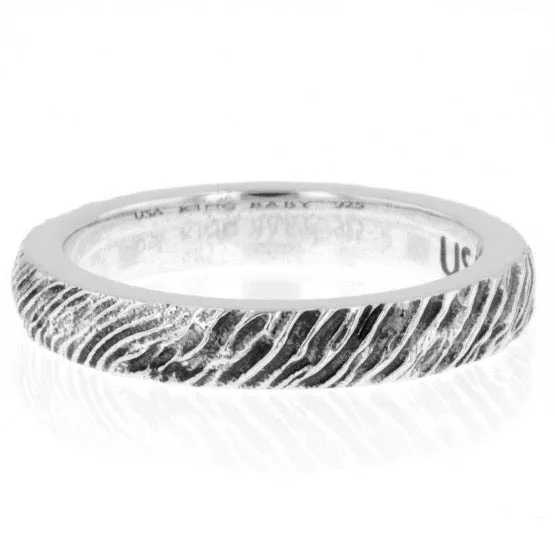 King Baby Slashed Texture Stackable Ring Rings King Baby Slashed Texture Stackable Ring Rings