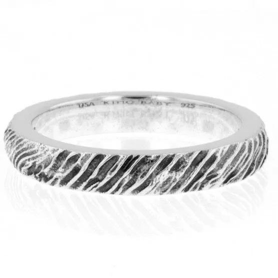 King Baby Slashed Texture Stackable Ring Rings King Baby Slashed Texture Stackable Ring Rings