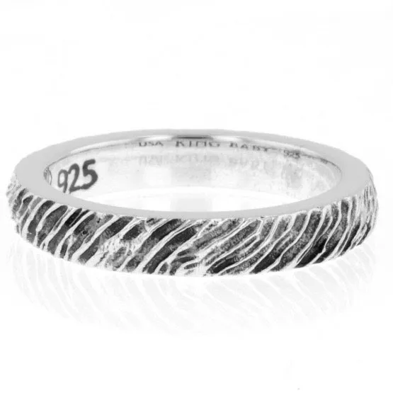 King Baby Slashed Texture Stackable Ring Rings King Baby Slashed Texture Stackable Ring Rings