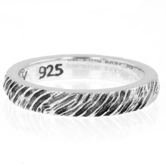 King Baby Slashed Texture Stackable Ring Rings King Baby Slashed Texture Stackable Ring Rings
