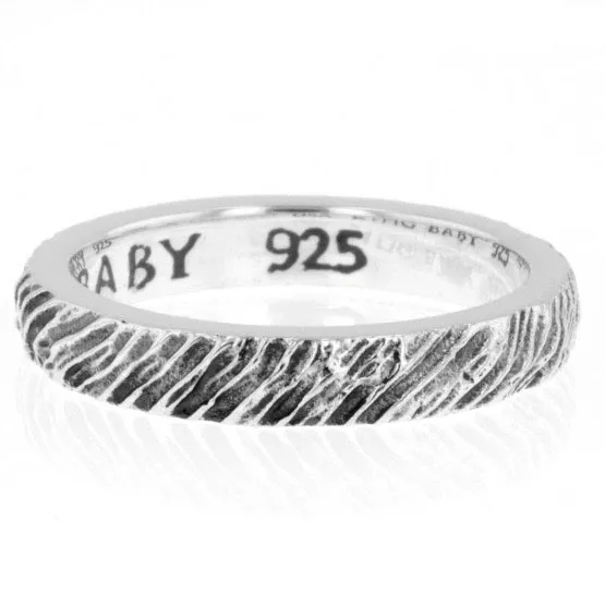 King Baby Slashed Texture Stackable Ring Rings King Baby Slashed Texture Stackable Ring Rings