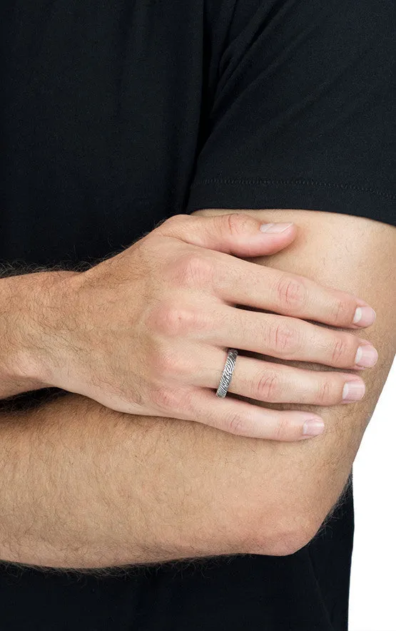 King Baby Slashed Texture Stackable Ring Rings King Baby Slashed Texture Stackable Ring Rings
