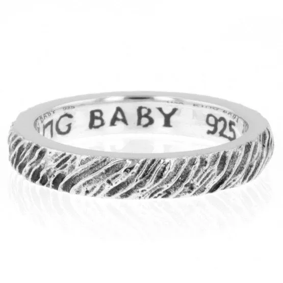 King Baby Slashed Texture Stackable Ring Rings King Baby Slashed Texture Stackable Ring Rings