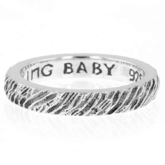 King Baby Slashed Texture Stackable Ring Rings King Baby Slashed Texture Stackable Ring Rings