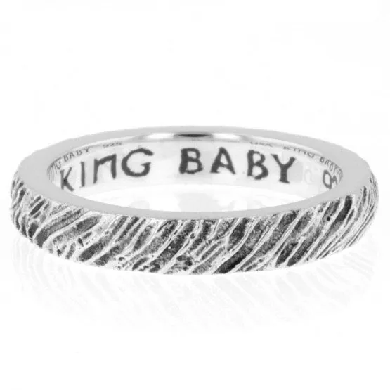 King Baby Slashed Texture Stackable Ring Rings King Baby Slashed Texture Stackable Ring Rings
