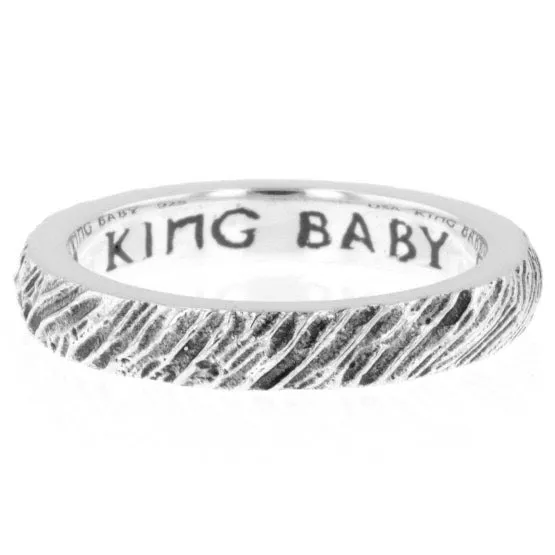 King Baby Slashed Texture Stackable Ring Rings King Baby Slashed Texture Stackable Ring Rings
