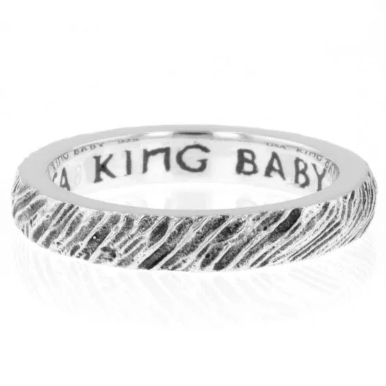King Baby Slashed Texture Stackable Ring Rings King Baby Slashed Texture Stackable Ring Rings