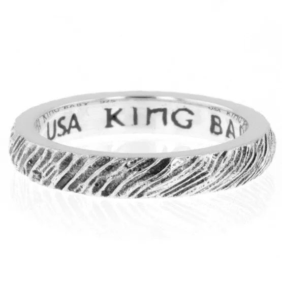 King Baby Slashed Texture Stackable Ring Rings King Baby Slashed Texture Stackable Ring Rings