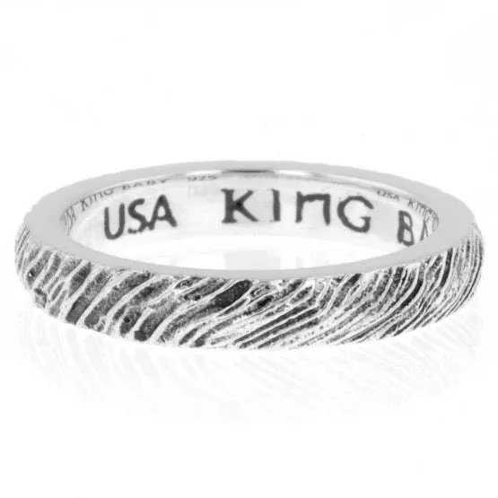 King Baby Slashed Texture Stackable Ring Rings King Baby Slashed Texture Stackable Ring Rings