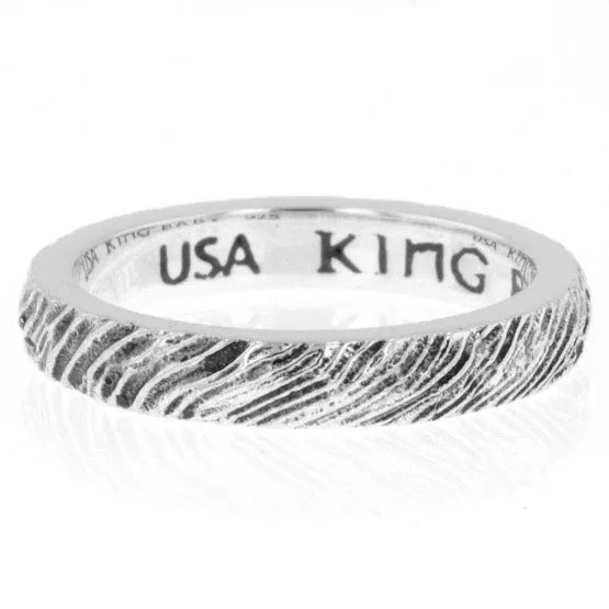 King Baby Slashed Texture Stackable Ring Rings King Baby Slashed Texture Stackable Ring Rings