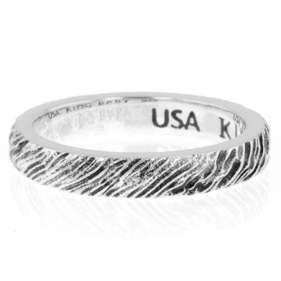 King Baby Slashed Texture Stackable Ring Rings King Baby Slashed Texture Stackable Ring Rings