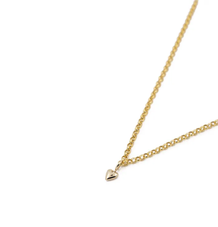Lisa Gozlan Charm Necklaces THE MINI PUFFED HEART CHARM