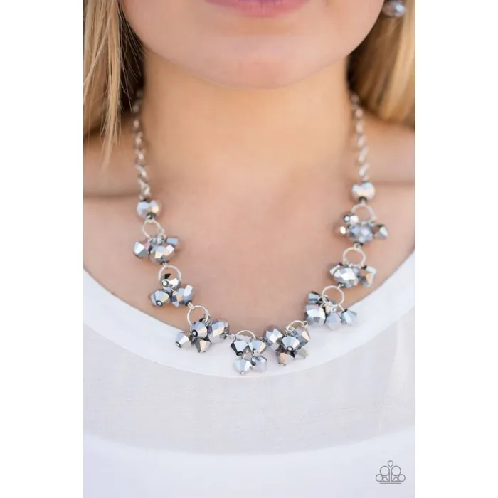 Necklaces Paparazzi Instant Stardom Silver Necklace A Finishing Touch Jewelry
