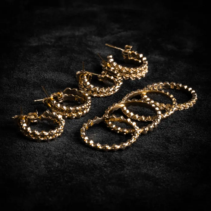 Rings 10K Gold Super Micro Rose Infinity Ring King Baby