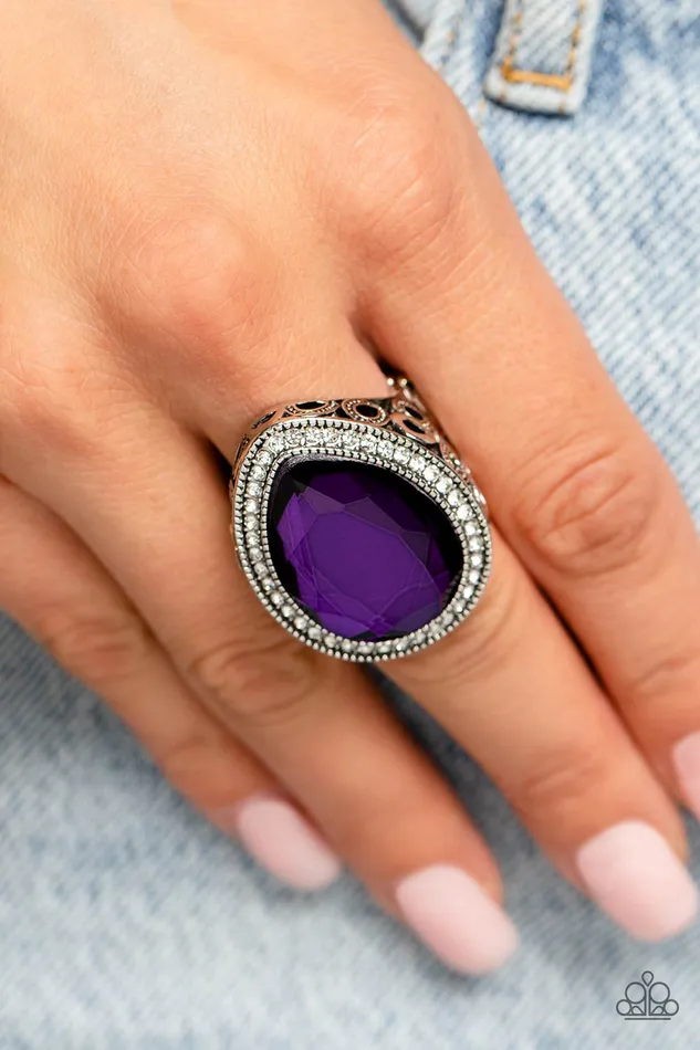 Rings A Finishing Touch Jewelry Paparazzi Illuminated Icon Purple Ring
