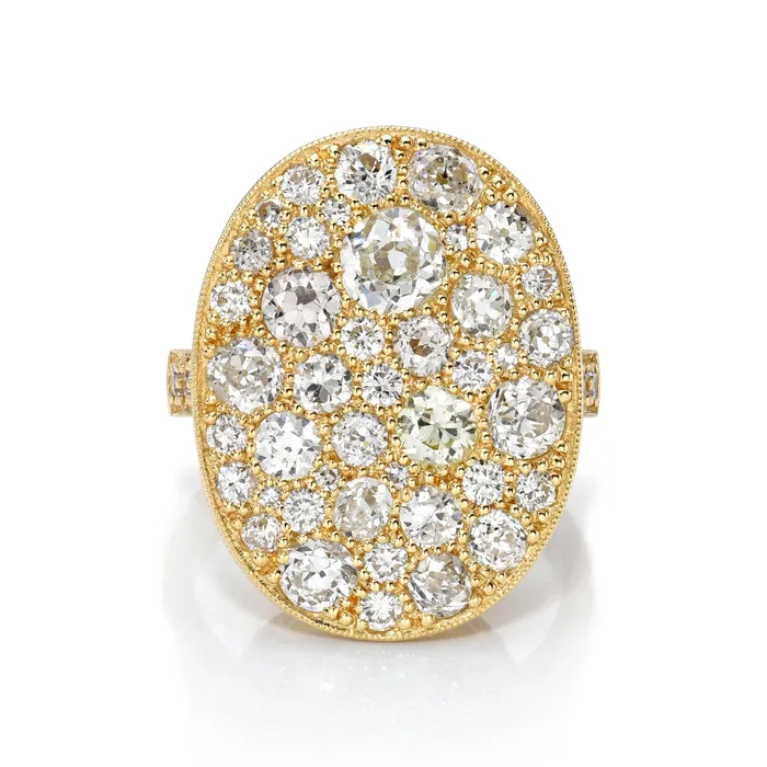 Rings SINGLE STONE LARGE OVAL COBBLESTONE RING