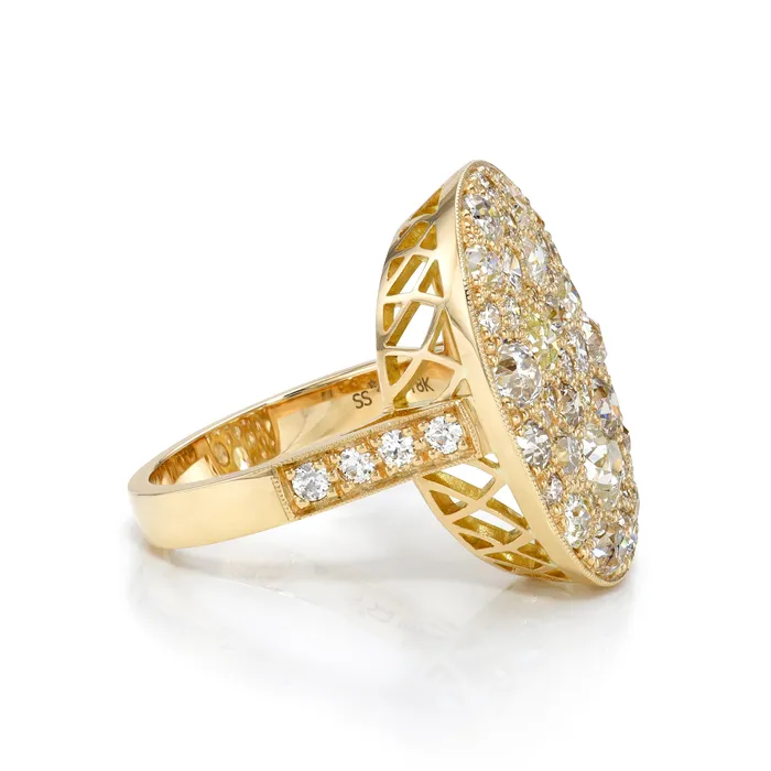 Rings SINGLE STONE LARGE OVAL COBBLESTONE RING