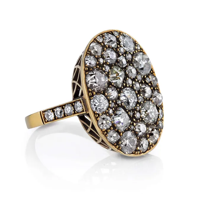 Rings SINGLE STONE LARGE OVAL COBBLESTONE RING