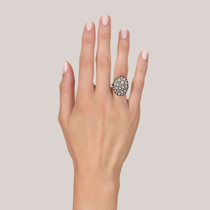 Rings SINGLE STONE LARGE OVAL COBBLESTONE RING