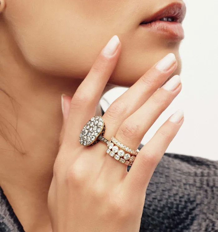 Rings SINGLE STONE LARGE OVAL COBBLESTONE RING