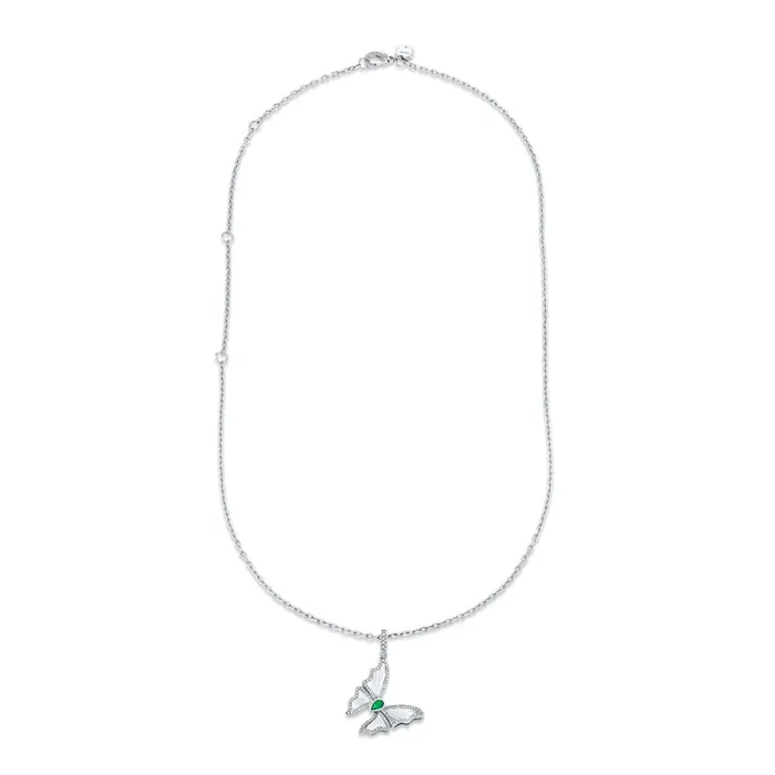 SHAY JEWELRY EMERALD BUTTERFLY PENDANT NECKLACE Necklaces