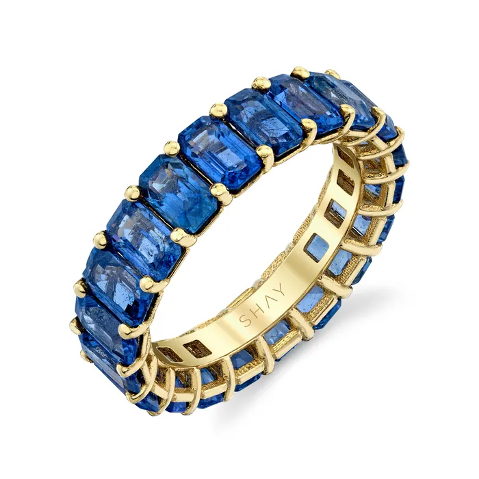 SHAY JEWELRY Rings BLUE SAPPHIRE ETERNITY BAND