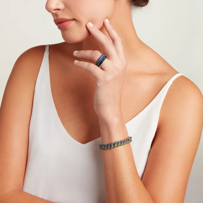 SHAY JEWELRY Rings BLUE SAPPHIRE ETERNITY BAND