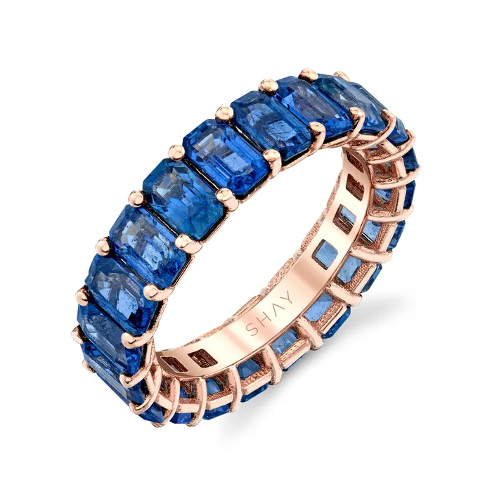 SHAY JEWELRY Rings BLUE SAPPHIRE ETERNITY BAND