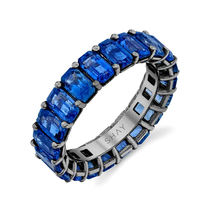 SHAY JEWELRY Rings BLUE SAPPHIRE ETERNITY BAND