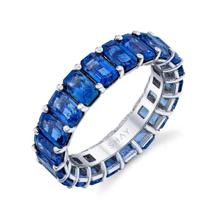 SHAY JEWELRY Rings BLUE SAPPHIRE ETERNITY BAND