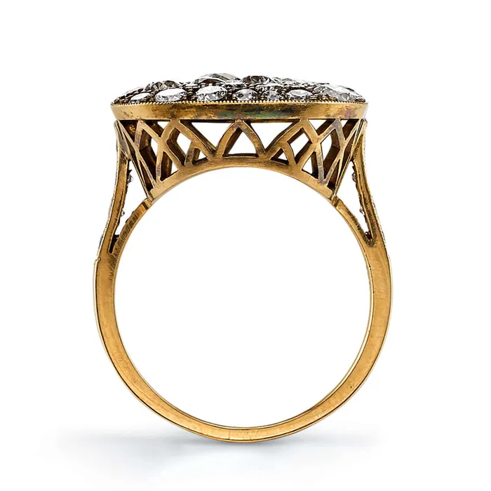SINGLE STONE Rings RECTANGULAR COBBLESTONE RING