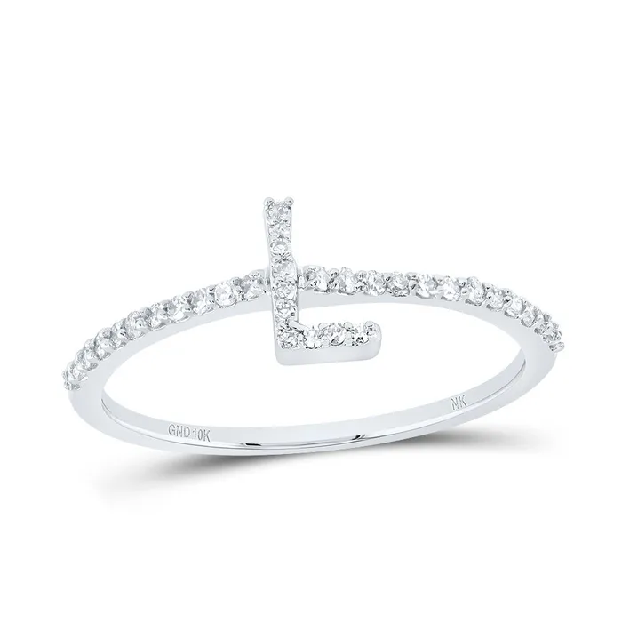 16CtwDia Nk Gift Initial L Ring 12 grams GND Rings
