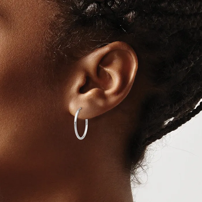 10k White Gold 17 mm Polished Endless Hoop Earrings 057 grams Qgold Earrings 10k White Gold 17 mm Polished Endless Hoop Earrings 057 grams Qgold Earrings